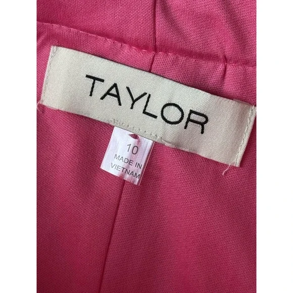 NWT Taylor Sleeveless Sweetheart Neckline A Line Midi Dress Women's 10 Pink - Picture 4 of 8
